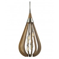 CLA-Bonito Taupe Wood Sml / Med & LargeTear Drop Pendant Lights